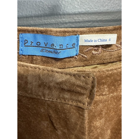 Vintage Provence d'amour Leather Pants Womens Sz 4 Bootcut Western Boho Festival - Picture 4 of 7